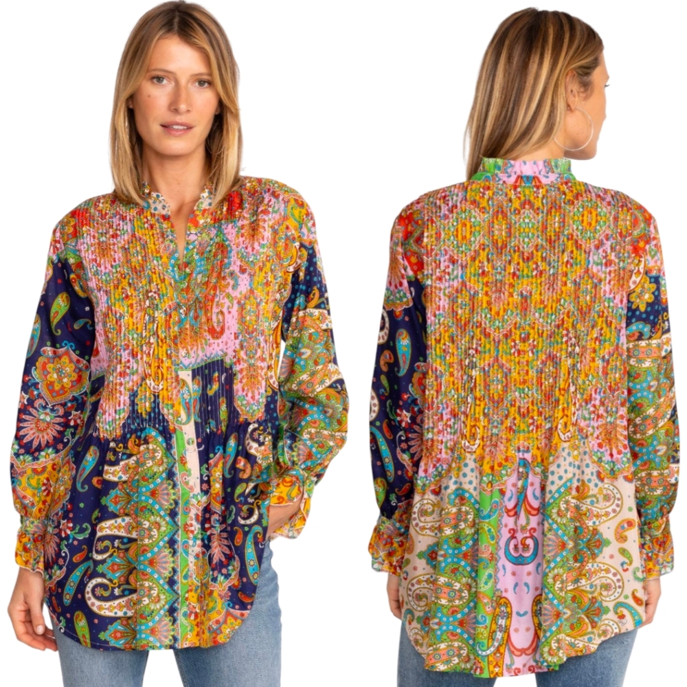 NWOT JOHNNY WAS Braemar Kita Tunic Long sleeves Medium $400